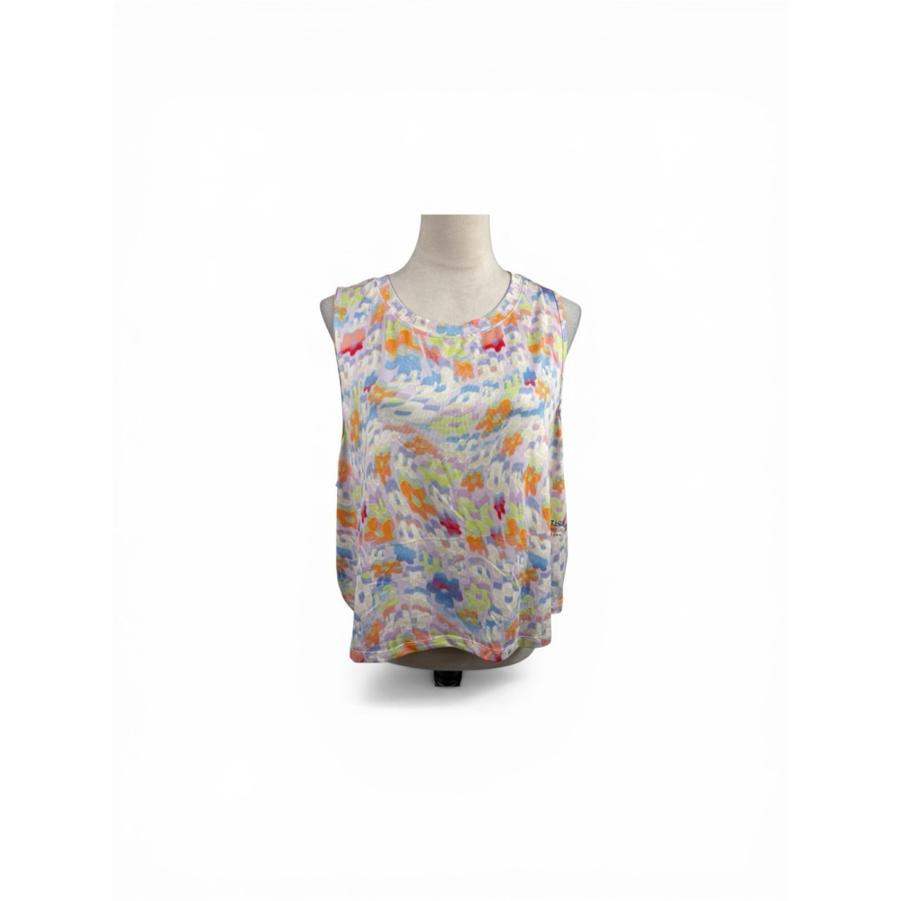 Fabletics Floral Print Dry-Flex Muscle Tank Size XXL